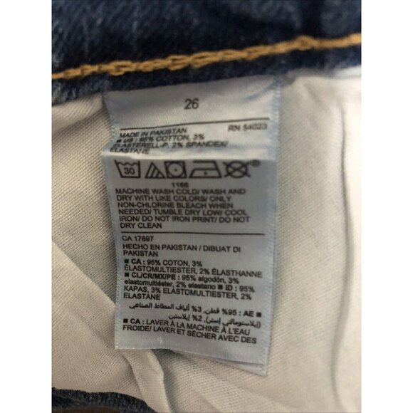 Old Navy Extra High Rise Kicker Boot Cut Button Fly Jeans W26 - Picture 7 of 7